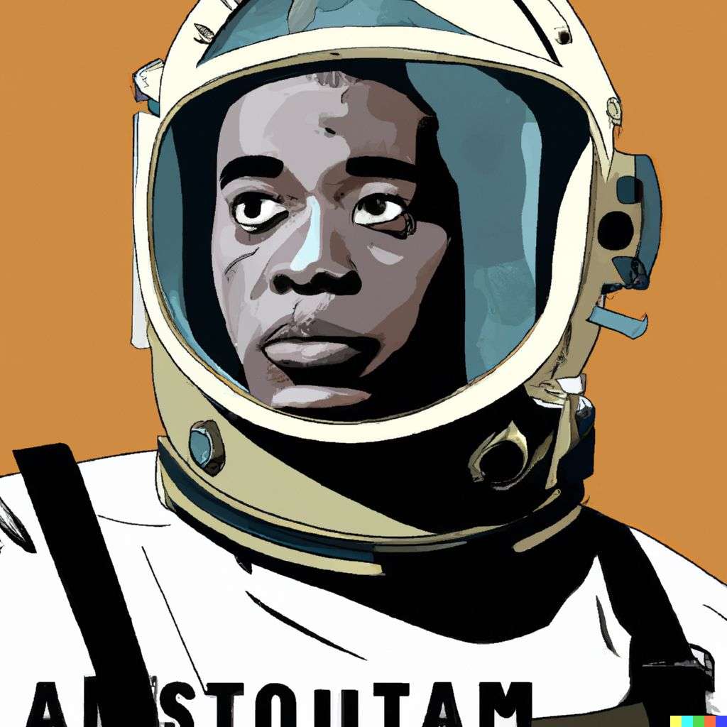 an astronaut, movie poster from the '40s